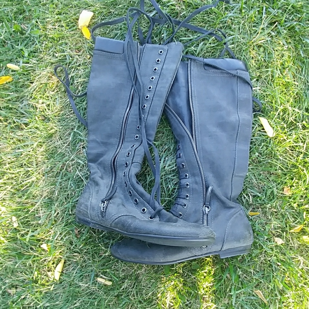 Giuseppe Zanotti charcoal gray lace up boots - Picture 2 of 8